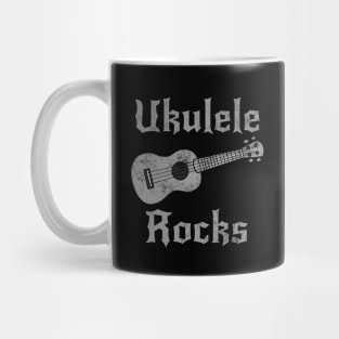 Ukulele Rocks, Ukulelist Uke Player Goth Heavy Rock Musician Mug